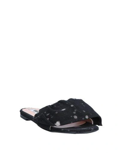 Shop Msgm Sandals In Black