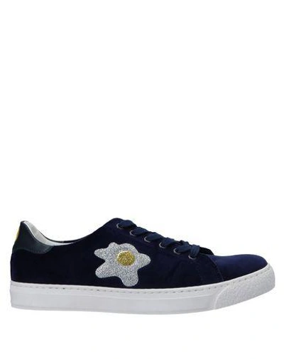 Shop Anya Hindmarch Sneakers In Dark Blue