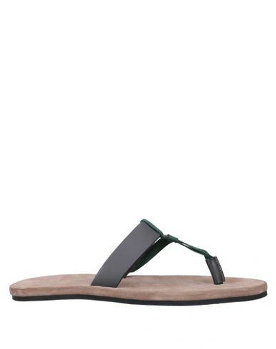 Shop Lanvin Toe Strap Sandals In Emerald Green
