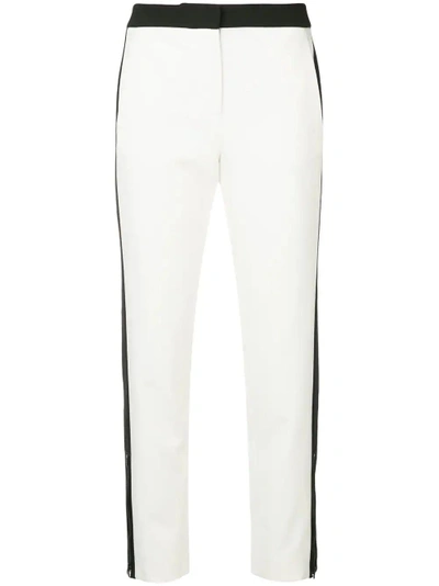 Shop Tibi Anson Stretch Skinny Tuxedo Pants In White