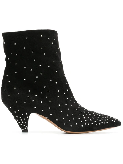 Shop Valentino Garavani Micro Stud Ankle Boots - Black