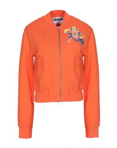 Shop Moschino Sweatshirt In Orange