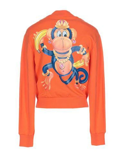 Shop Moschino Sweatshirt In Orange