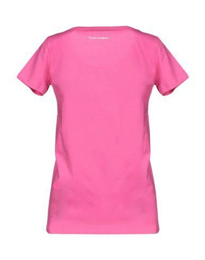 Shop Dolce & Gabbana T-shirts In Fuchsia