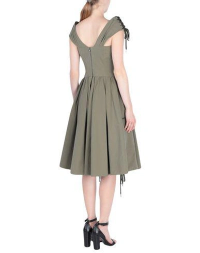 Shop Moschino 3/4 Length Dresses In Military Green