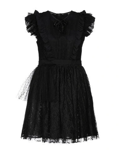 Shop Msgm Short Dresses In Black