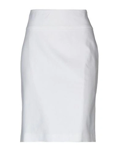 Shop Peserico Knee Length Skirts In White