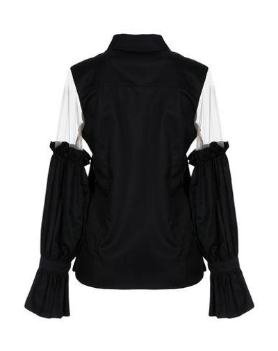 Shop Elaidi Solid Color Shirts & Blouses In Black