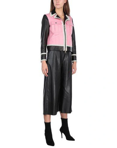 Shop Dsquared2 Woman Jacket Pink Size 4 Ovine Leather