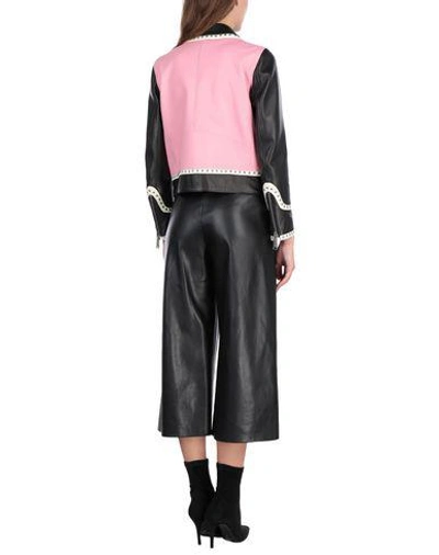 Shop Dsquared2 Woman Jacket Pink Size 4 Ovine Leather