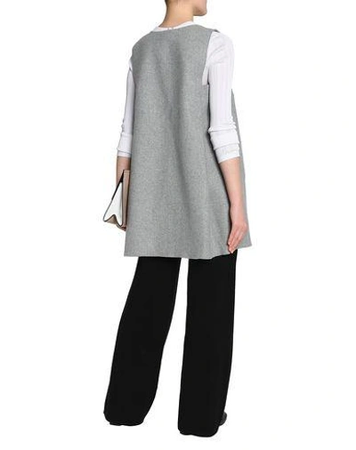 Shop Amanda Wakeley Coat In Light Grey