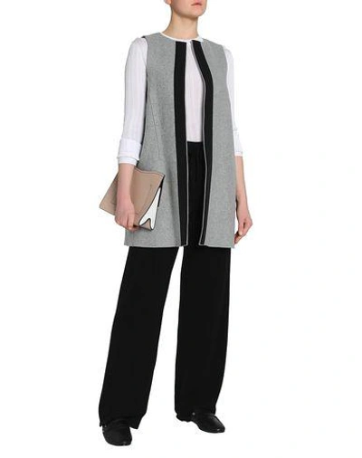 Shop Amanda Wakeley Coat In Light Grey