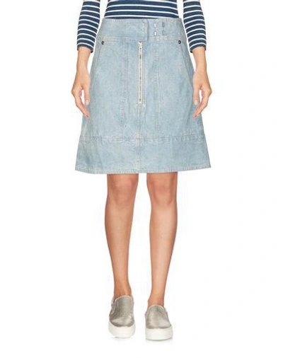 Marant Light Blue Denim Mini Skirt | ModeSens