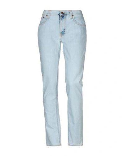Shop Nudie Jeans Denim Pants In Blue