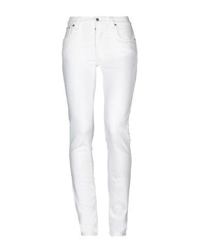 Shop Nudie Jeans Denim Pants In White