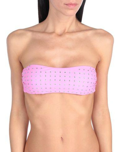 Shop Moschino Bikini Tops In Light Purple