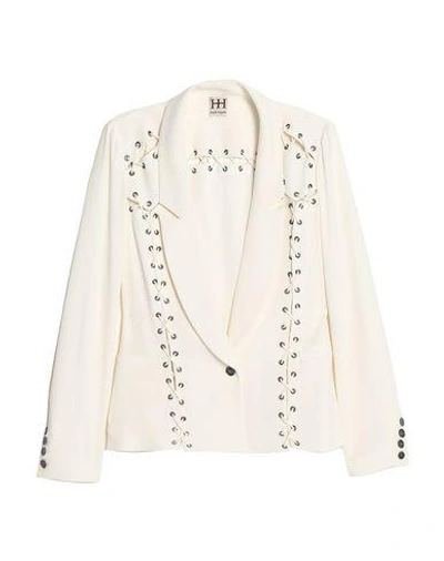 Shop Haute Hippie Sartorial Jacket In Ivory