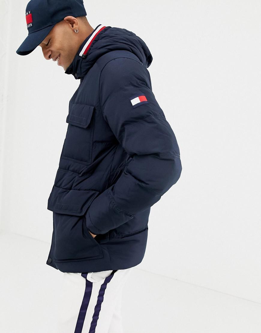 tommy hilfiger down hooded jacket