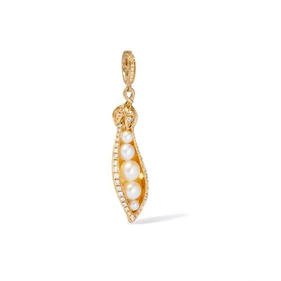 Shop Annoushka 18ct Gold Pearl Pea Pod Seed Charm