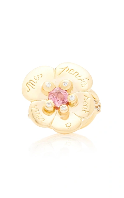 Shop Sylvie Corbelin 18k Gold Tourmaline And Diamond Ring