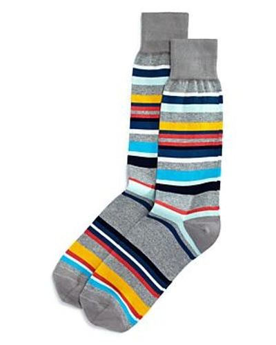 Shop Paul Smith Aster Stripe Socks In Gray