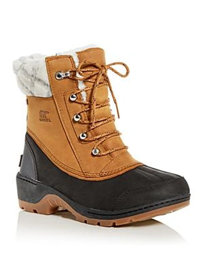 Shop Sorel Women's Whistler Waterproof Cold-weather Boots In Camel Brown