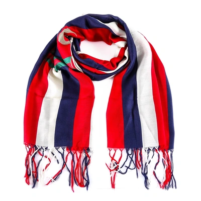 Shop Gucci Striped Scarf In Multi