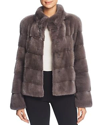 Shop Maximilian Furs Mink Fur Coat - 100% Exclusive In Grey Moon
