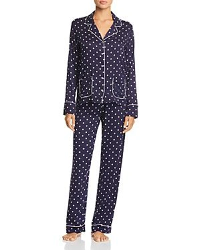 Shop Splendid Piped Pajama Set In Snow Dots