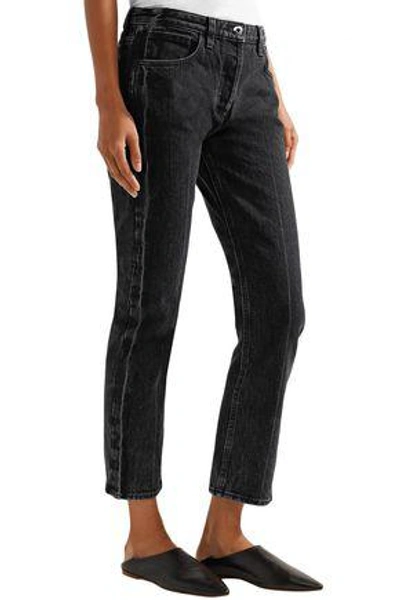 Shop The Row Ashland Cropped Mid-rise Straight-leg Jeans In Black