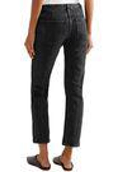 Shop The Row Ashland Cropped Mid-rise Straight-leg Jeans In Black