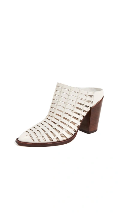 Dolce Vita Kacie Block Heel Woven Mules In Ivory ModeSens