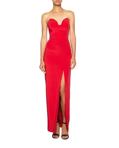 Shop Nicole Miller Strapless Sweetheart Gown In Nocolor