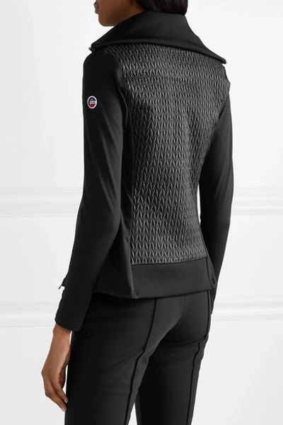 Shop Fusalp Myrtille Quilted Shell And Stretch-jersey Jacket In Black