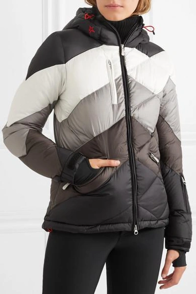 Shop Perfect Moment Super Day 2 Hooded Quilted Jacket In Black