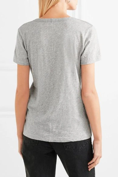 Shop Rag & Bone The Vee Pima Cotton-jersey T-shirt In Gray