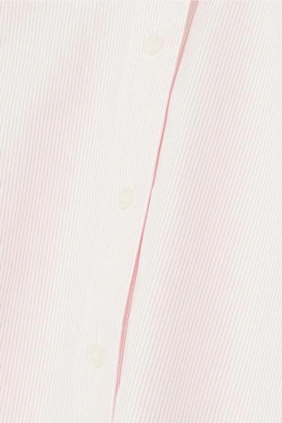 Shop By Malene Birger Tilli Striped Cotton-poplin Shirt In Baby Pink