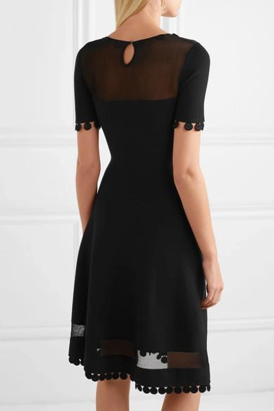 Shop Oscar De La Renta Wool-blend Dress In Black