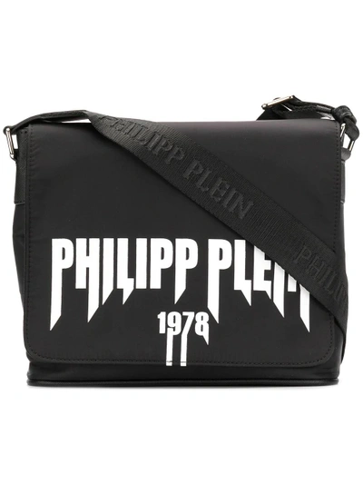 Shop Philipp Plein Logo Messenger Bag In Black