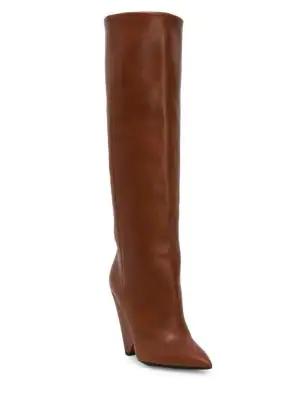 saint laurent niki boots cognac