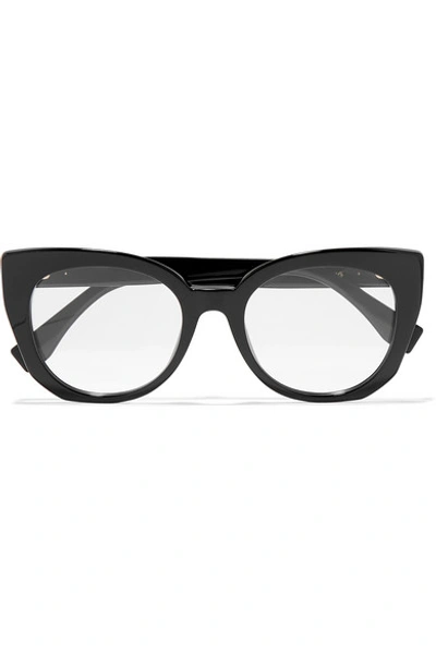 Shop Fendi Cat-eye Acetate Optical Glasses In Black