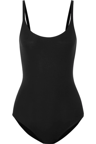 Shop Chantelle Soft Stretch-jersey Bodysuit In Black