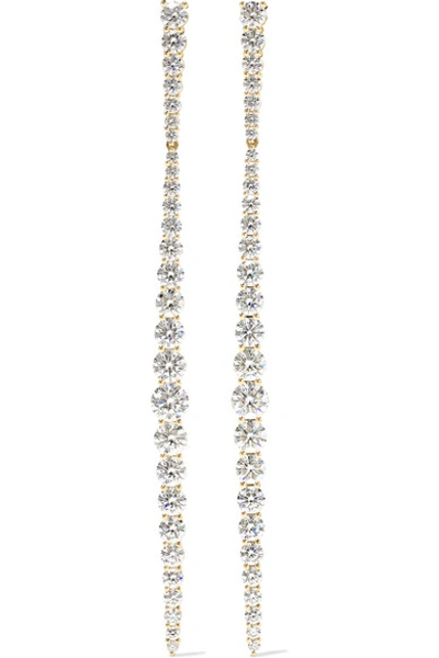 Shop Melissa Kaye Aria Stiletto 18-karat Gold Diamond Earrings
