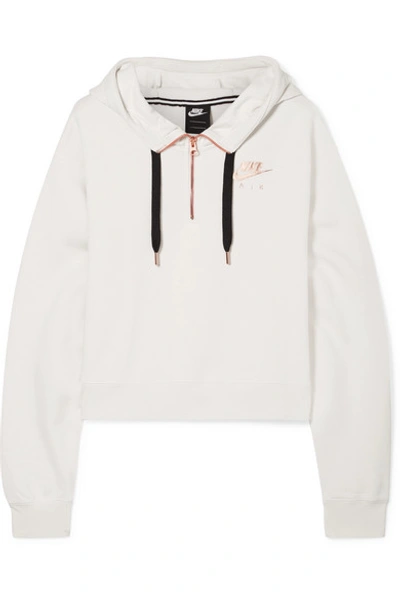 Nike Women's Sportswear Air Crop Half-zip Hoodie, White In Ivory | ModeSens