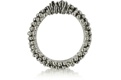 Shop Giacomo Burroni Designer Men's Rings Sterling Silver Ring In Argenté
