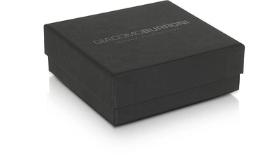 Shop Giacomo Burroni Designer Men's Bracelets Leather Bracelet W/links In Noir