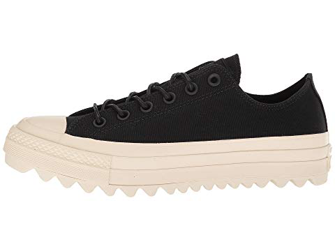 converse chuck taylor all star lift ripple ox trainers in black
