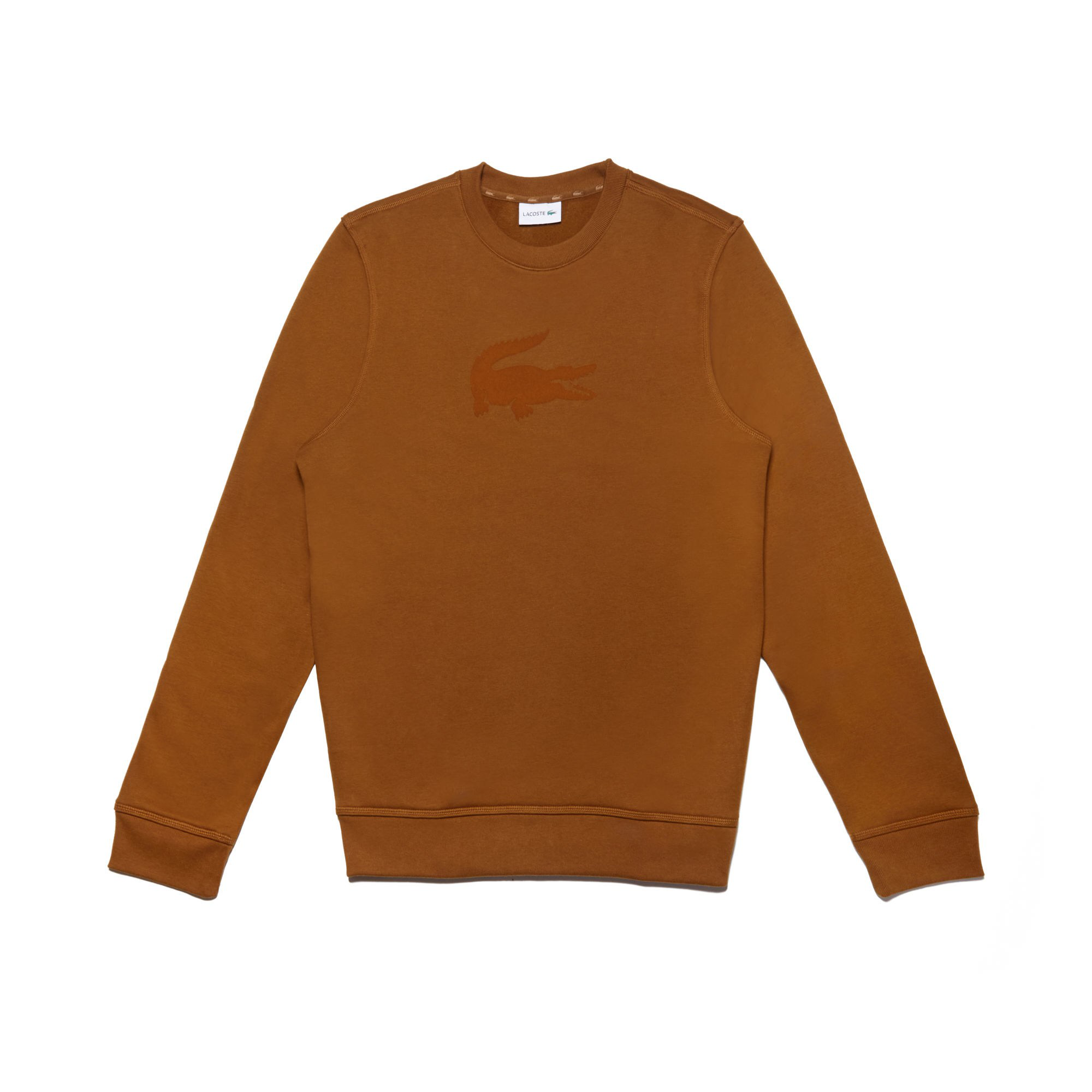 men's brown crew neck sweatshirt