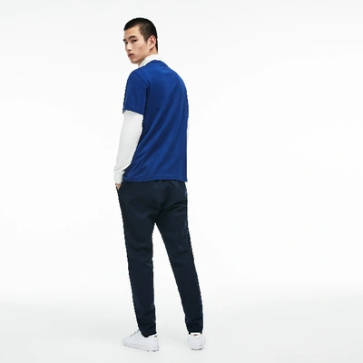 Shop Lacoste Men's Crew Neck Rubber Lettering Soft Jersey T-shirt In Inkwell
