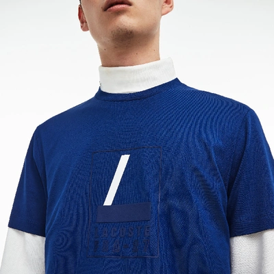 Shop Lacoste Men's Crew Neck Rubber Lettering Soft Jersey T-shirt In Inkwell